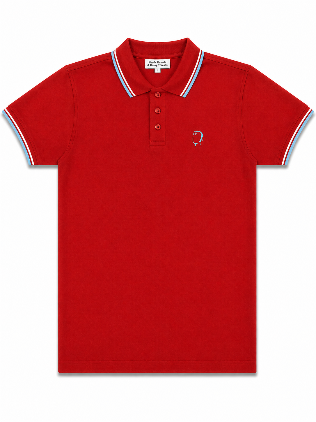 Red/White/Sky Blue Polo