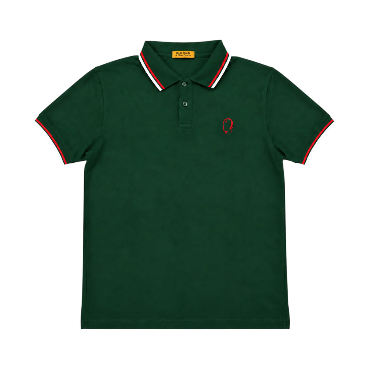 Forest/Red/White Polo