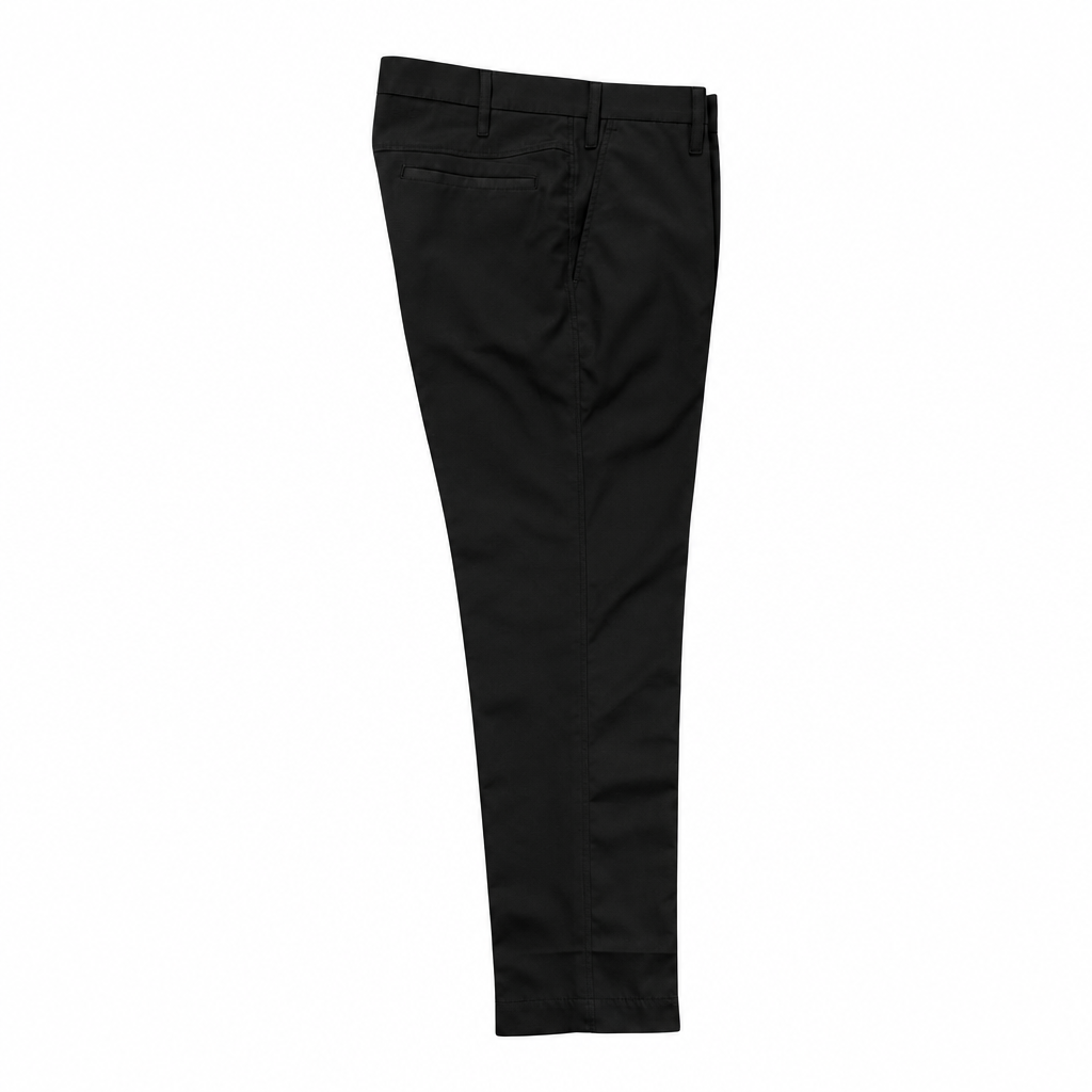 Black Stay-Pressed Trousers