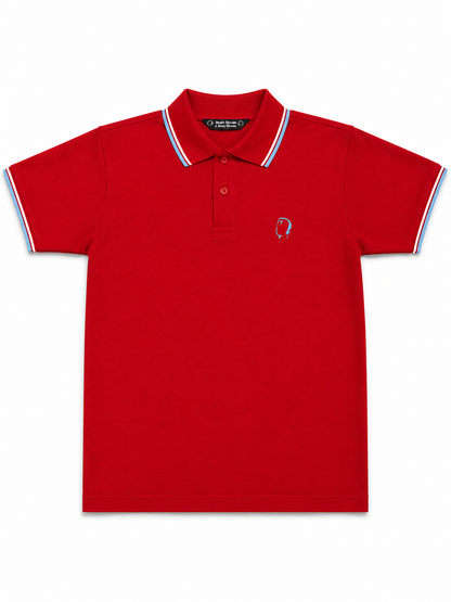 Red/White/Sky Blue Polo