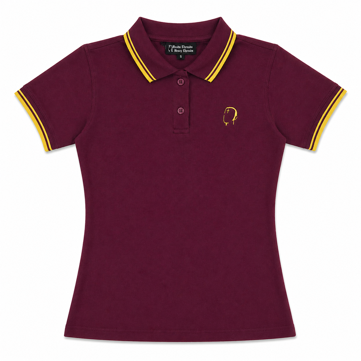 Ladies' Burgundy/Gold Polo