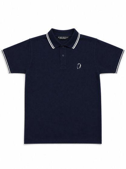 Navy/White/White Polo