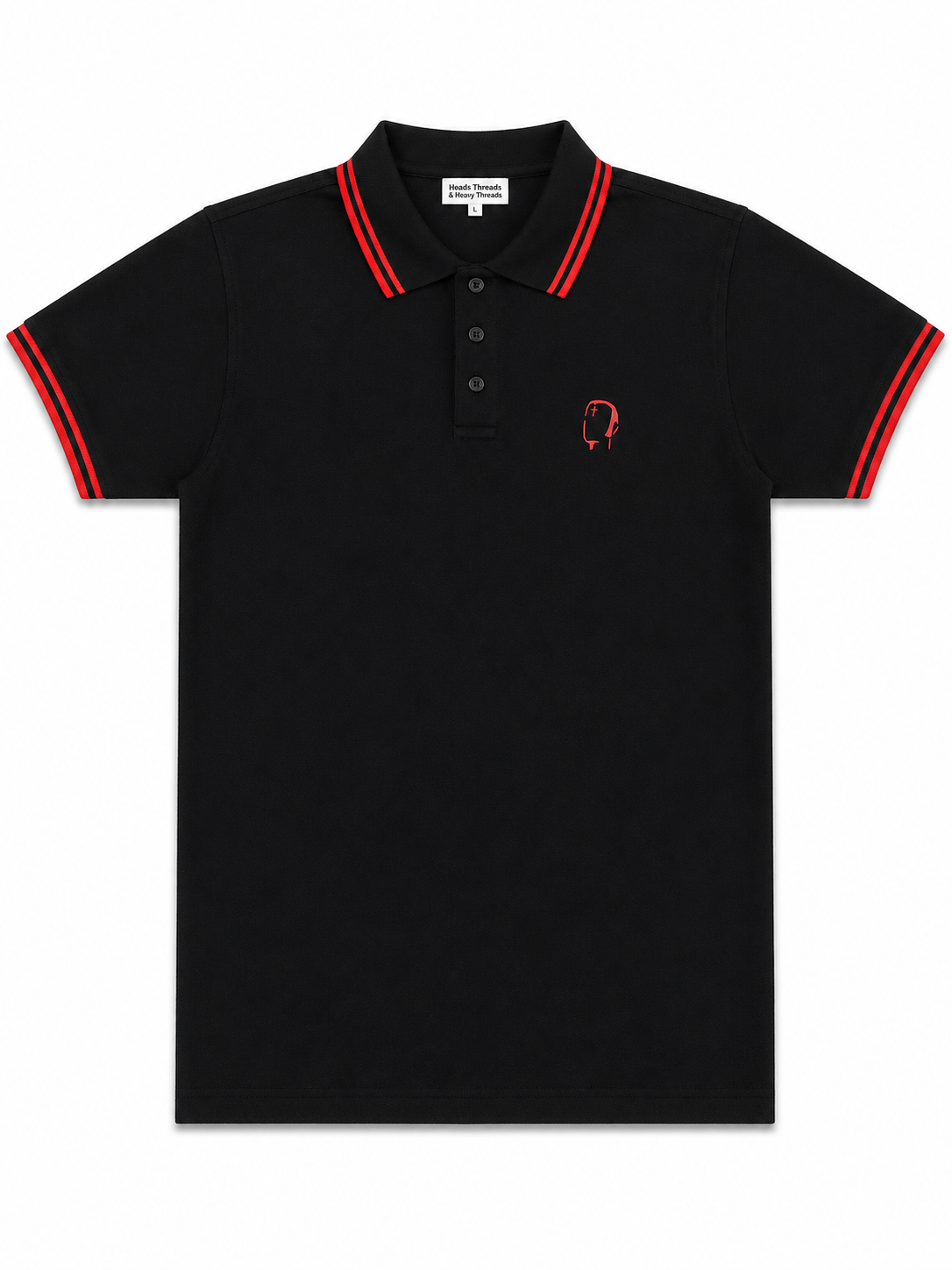 Black/Red/Red Polo
