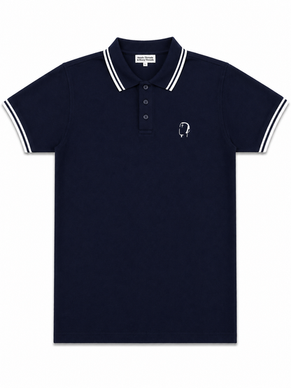 Navy/White/White Polo