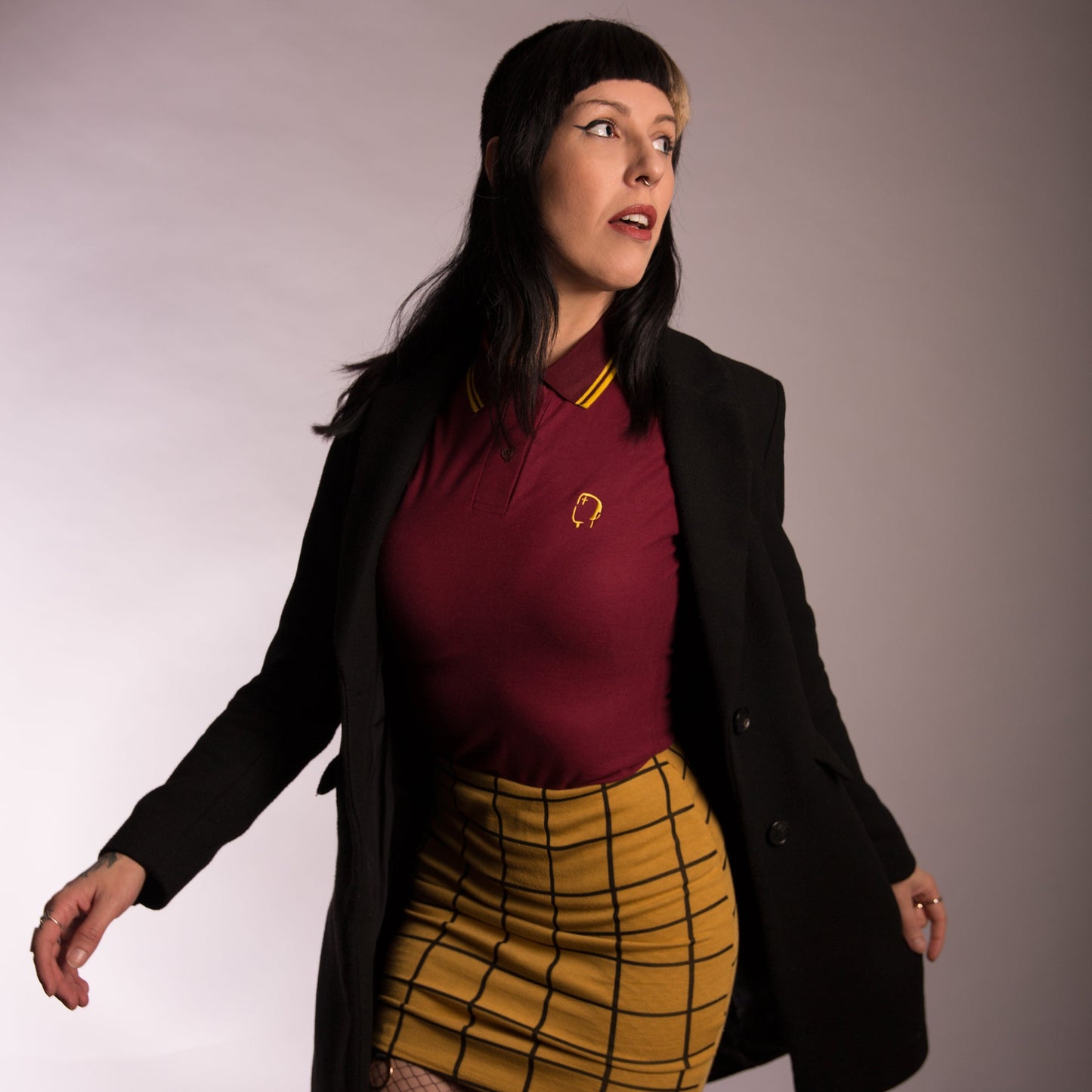 Ladies' Burgundy/Gold Polo