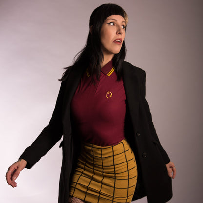 Ladies' Burgundy/Gold Polo