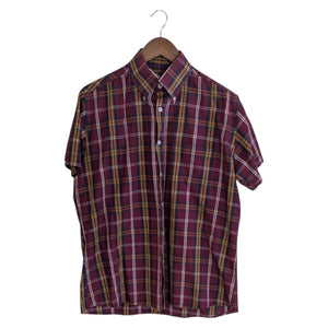 L Real Hoxton Burgundy Plaid S/S