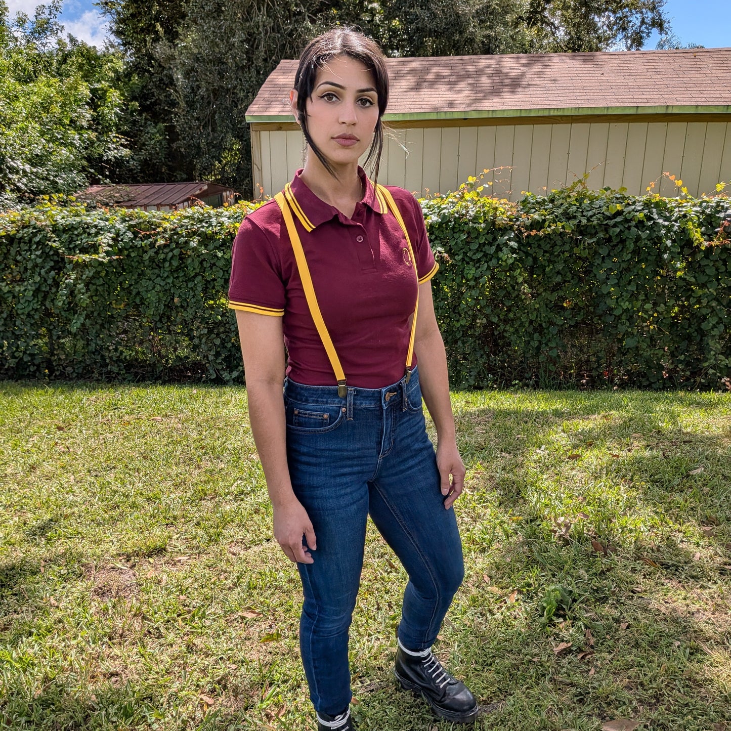 Ladies' Burgundy/Gold Polo
