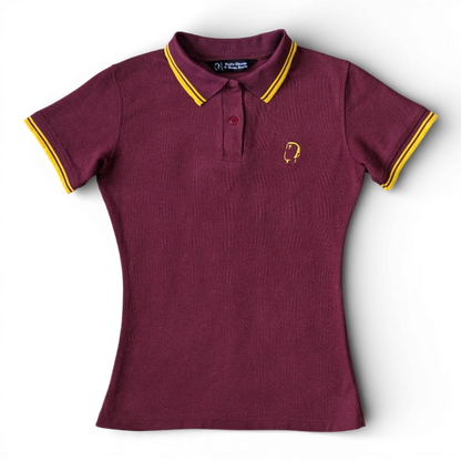 Ladies' Burgundy/Gold Polo