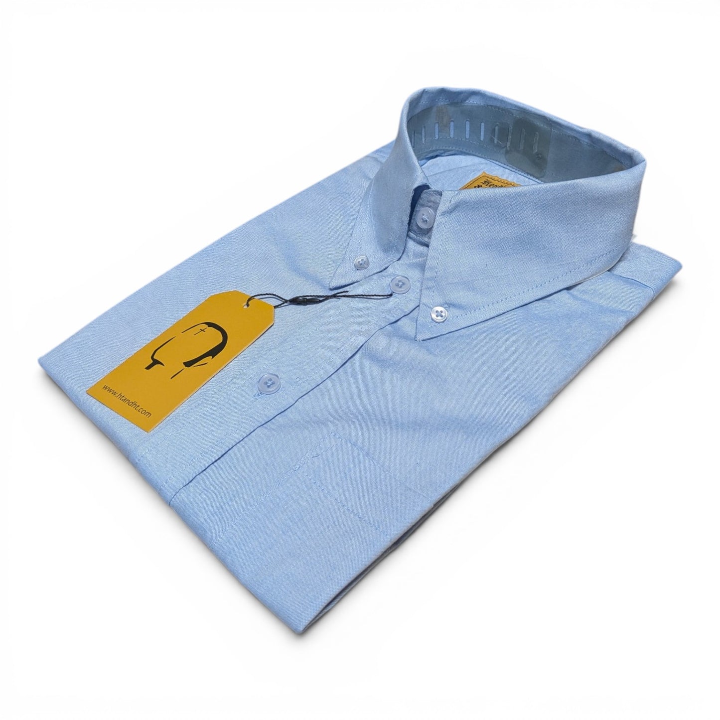 Light Blue Oxford Short-Sleeve Button-Down