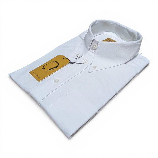 White Oxford Short-Sleeve Button-Down
