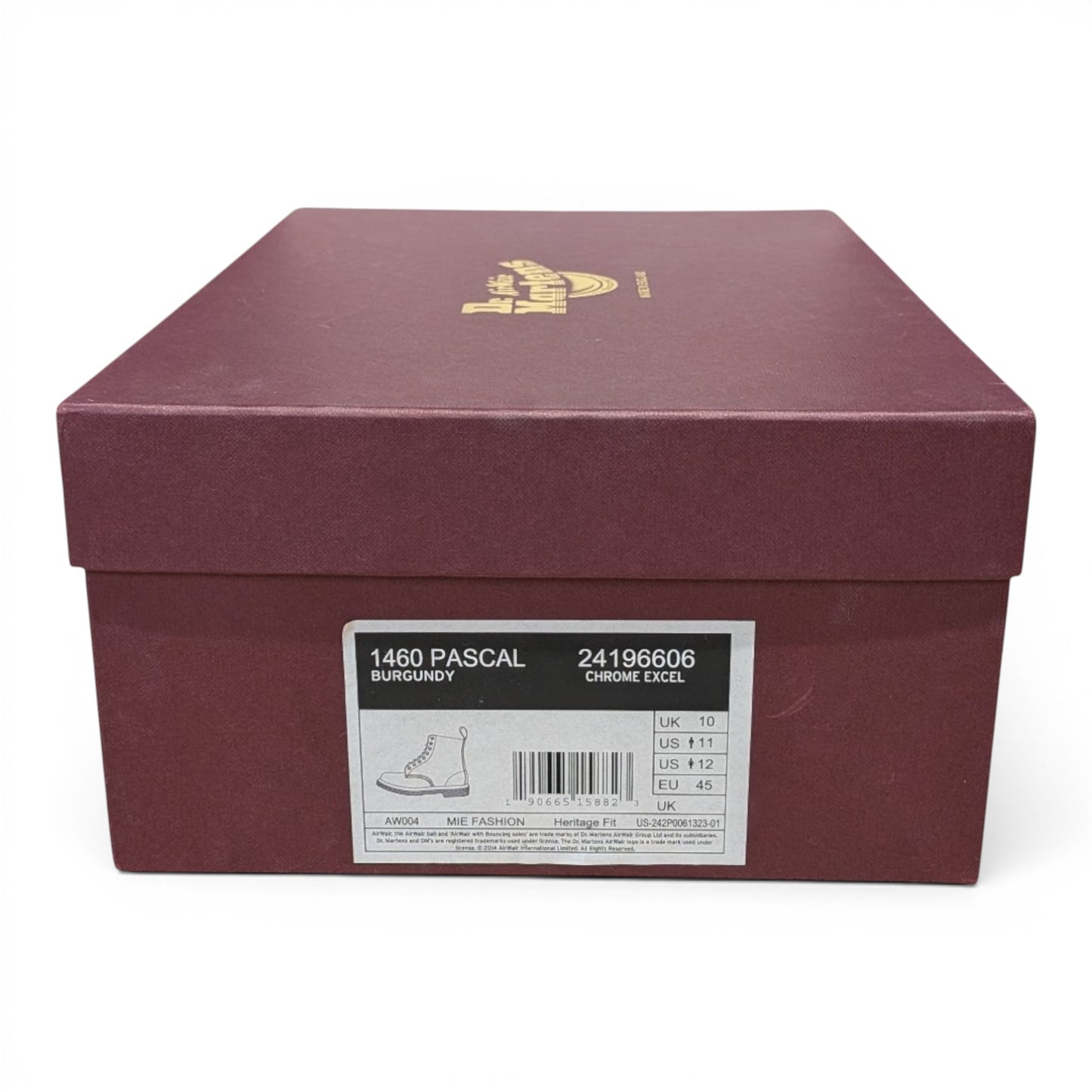 UK10/US11 NIB Horween No. 8 Burgundy/Oxblood CXL Dr. Martens Boots Made in England 1460 Pascal