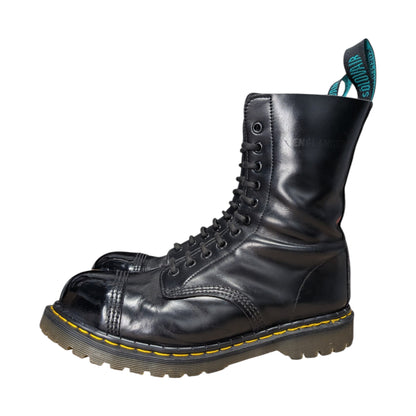 UK9/US10 Solovair Englander Early 2000's Black Steel Toe w/Yellow Welt Stitching