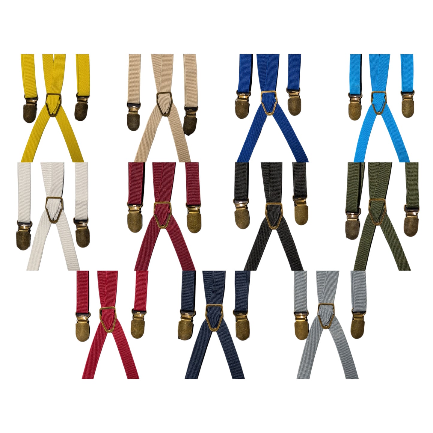 Clip-on Braces w/ Brass Hardware