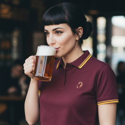 Ladies' Burgundy/Gold Polo
